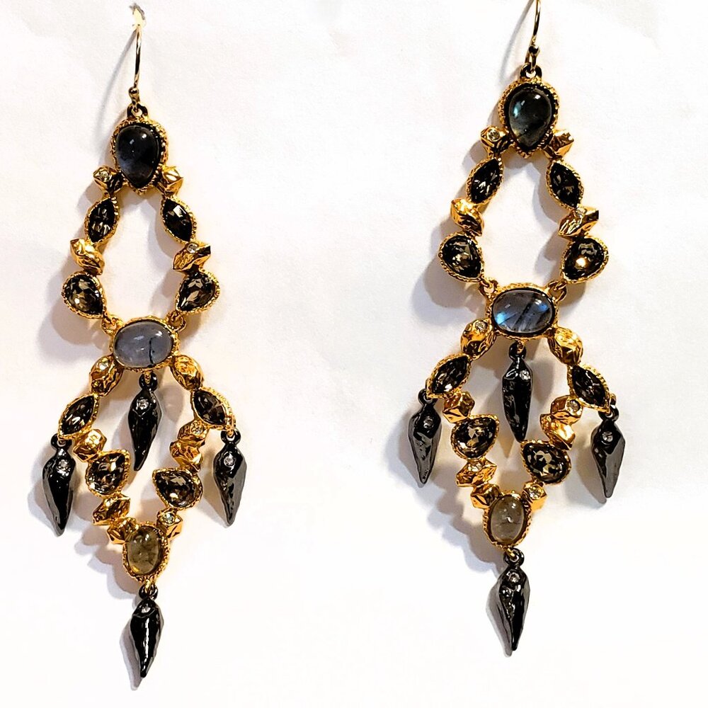 NWOT Alexis Bittar Elements Phoenix Crystal Chandelier Earrings - RARE FIND
